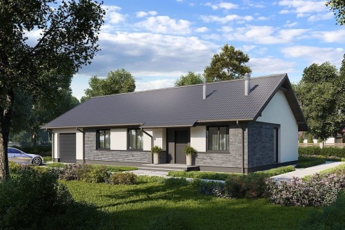 Projekt domu L-6616 G  - wykończenie elewacji