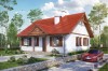 Projekt domu Groszków tech. DM-6560 tech. parterowy, bez podpiwniczenia i bez garażu - kolorystyka wersja 2