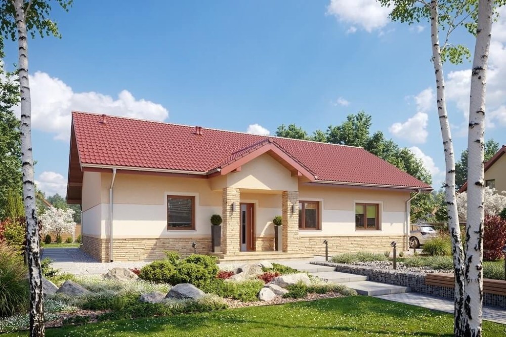 Projekt domu L-6657 - wykończenie elewacji