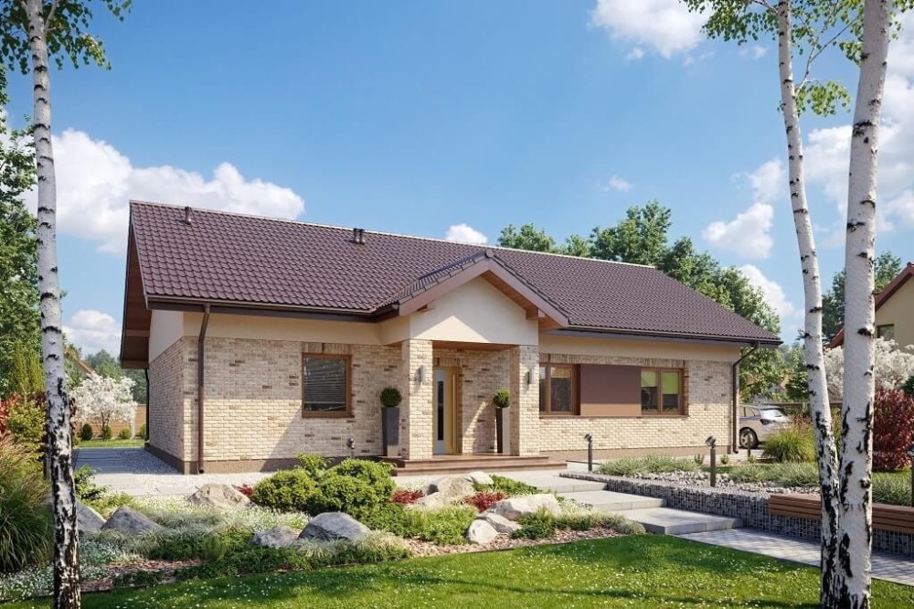 Projekt domu L-6657 - wykończenie elewacji