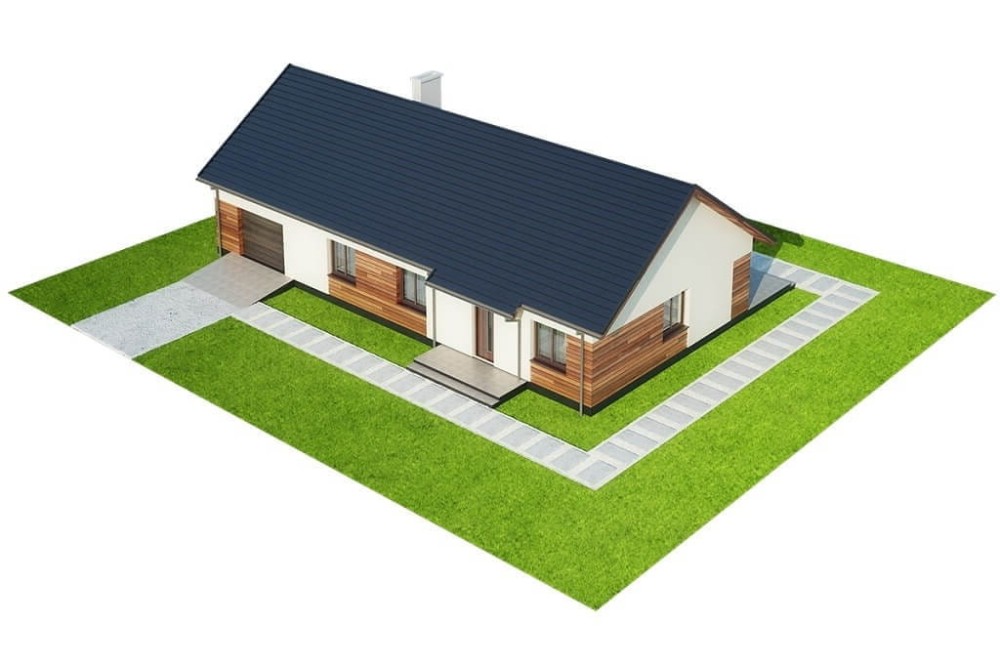 Projekt domu Siódmaczek 2 L-6678,jednorodzinny, niepodpiwniczony, jednokondygnacyjny z garażem jednostanowiskowym  - model
