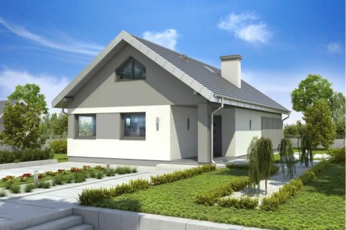 Projekt domu DM-6596  - wykończenie elewacji