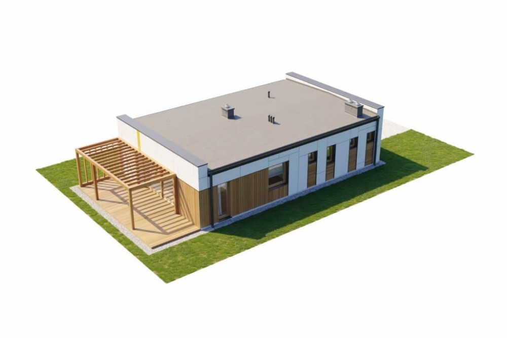 Projekt domu Weigela 2 L-6636,parterowy, niepodpiwniczony, bez garażu  - model