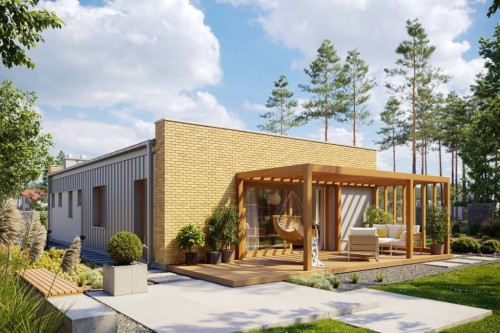 Projekt domu DM-6636  - wykończenie elewacji