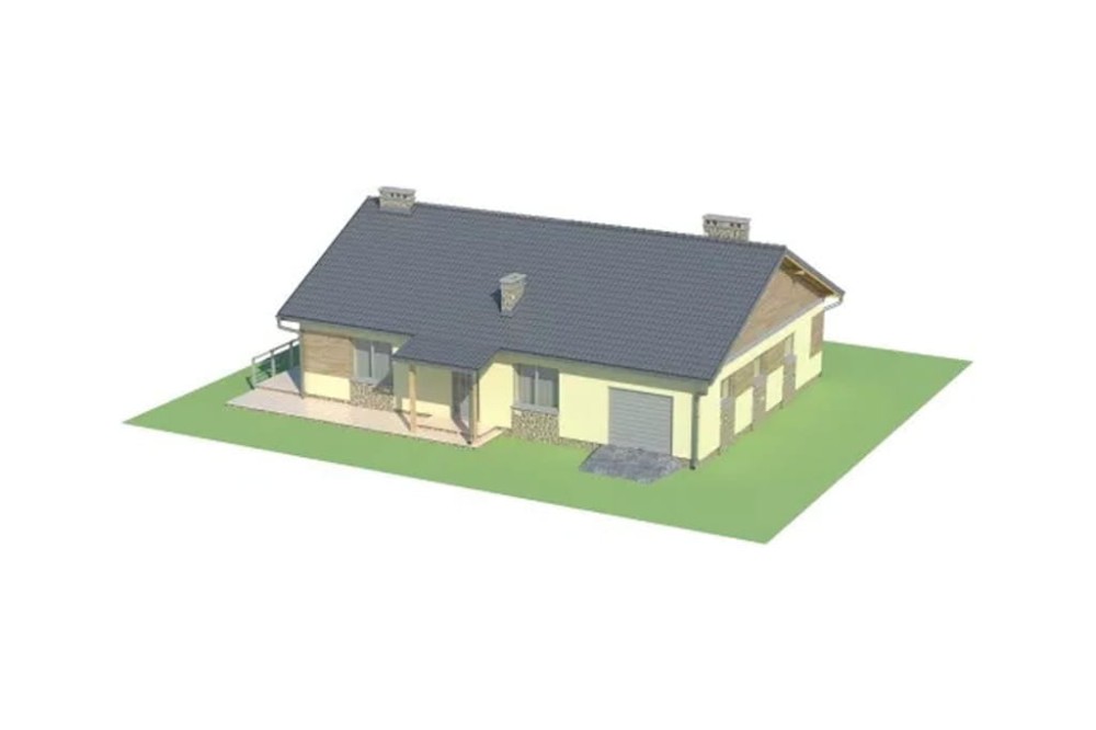 Projekt domu  Cisowiec L-5518, jednorodzinny przeznaczony dla 3 - 4 osób  - model