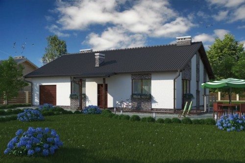 Projekt domu DM-5518  - wykończenie elewacji