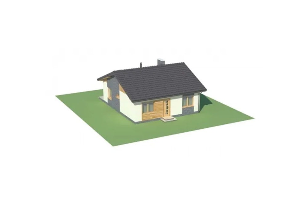 Projekt domu Naborowo DM-5519, Dom parterowy, bez podpiwniczenia - model
