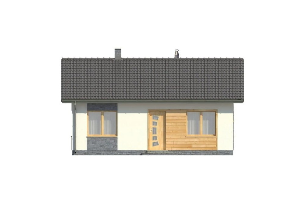 Projekt domu L-5519  - elewacja frontowa