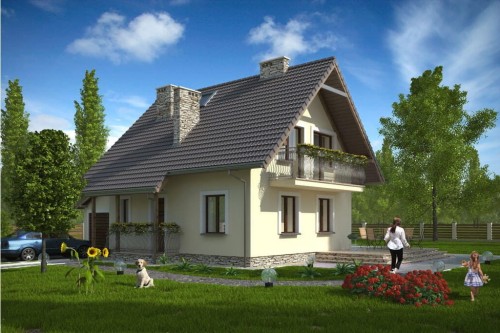 Projekt domu L-6190  - wykończenie elewacji