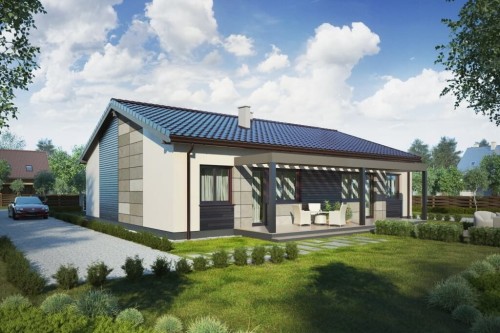 Projekt domu DM-6639 - wykończenie elewacji