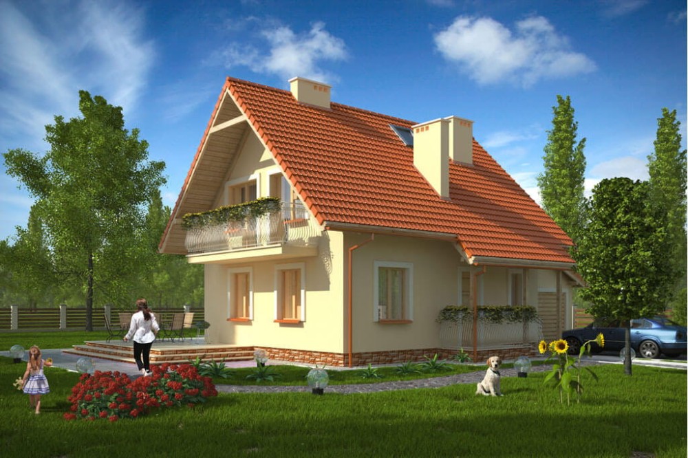 Projekt domu DM-6190  - wykończenie elewacji