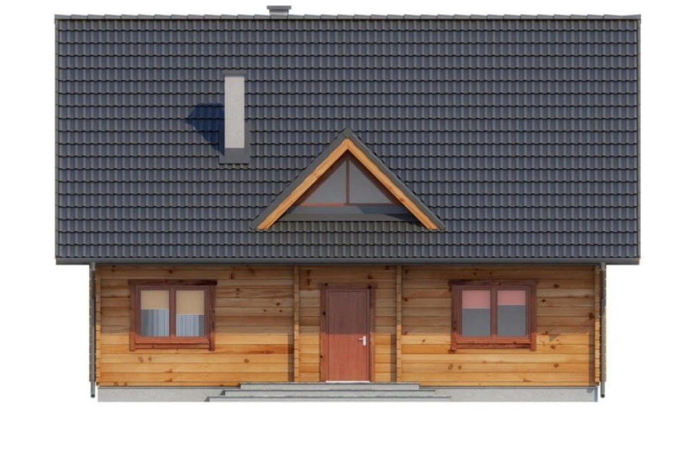 Projekt domu Rumiankowo 2 L-6542, parterowy z poddaszem użytkowym, niepodpiwniczony i bez garażu - elewacja frontowa