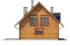 Projekt domu Rumiankowo 2 L-6542, parterowy z poddaszem użytkowym, niepodpiwniczony i bez garażu - elewacja boczna