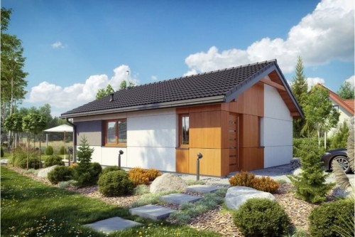 Projekt domu DM-6634  - wykończenie elewacji