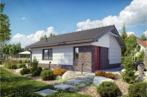Projekt domu DM-6634  - wykończenie elewacji