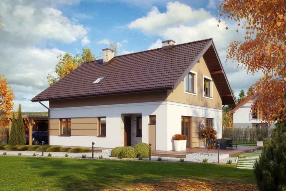 Projekt domu L-6544 - wykończenie elewacji