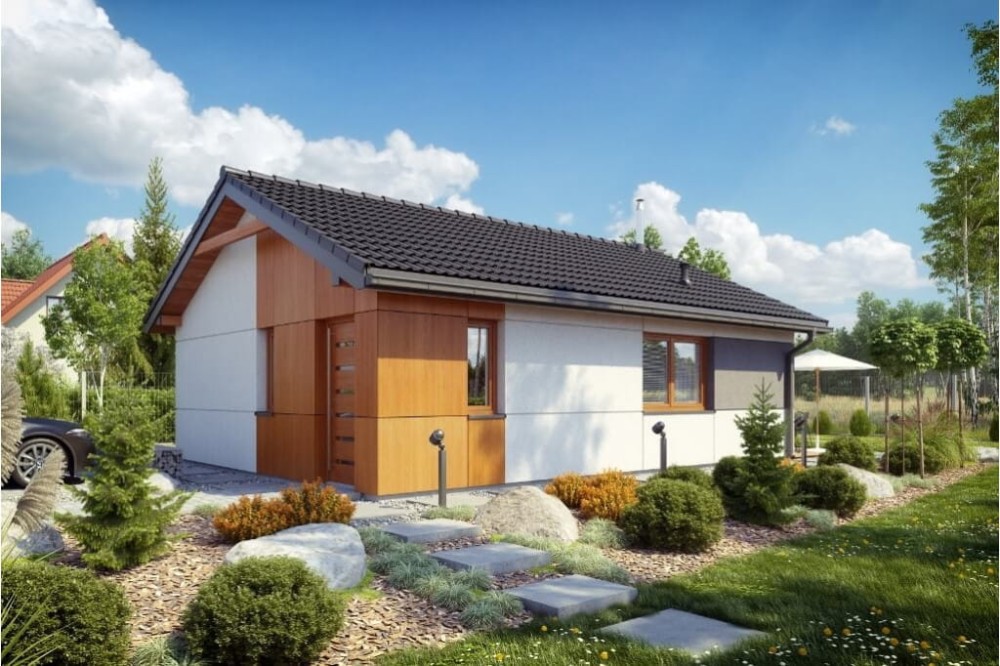 Projekt domu L-6634  - wykończenie elewacji