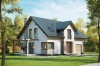 Projekt domu Copaiba 1 tech. DM-6618 tech. , jednorodzinny, parterowy z poddaszem użytkowym i z garażem jednostanowiskowym, bez podpiwniczenia-kolorystyka wersja 1