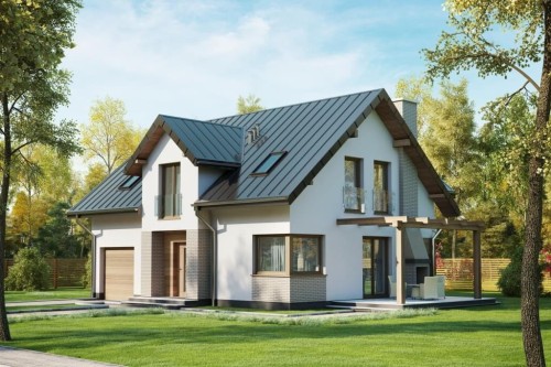 Projekt domu L-6618  - wykończenie elewacji