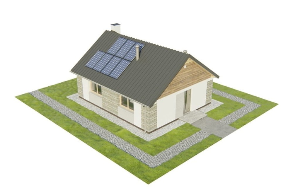 Projekt domu Editum 2 L-6789,parterowy bez poddasza, niepodpiwniczony i bez garażu - model