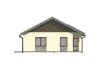 Projekt domu  Bobrowniki DM-5516, parterowy, bez podpiwniczenia  - elewacja boczna