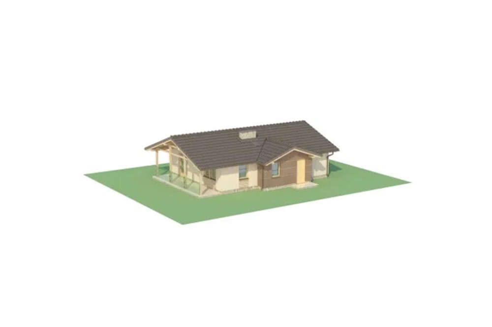 Projekt domu Smerekówka DM-6033, parterowy, bez podpiwniczenia  - model