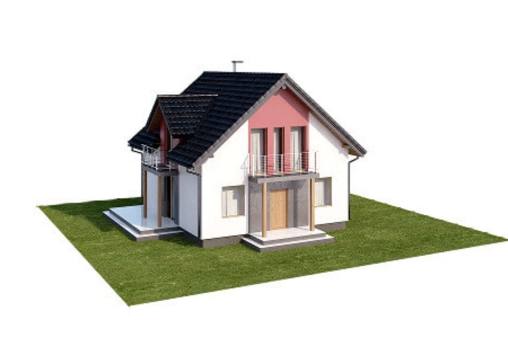 Projekt domu Borówkowice 2 L-6539, parterowy z poddaszem, bez garażu, niepodpiwniczony -model
