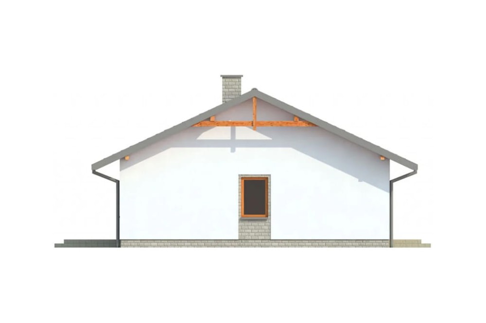 Projekt domu Nidowo DM-6305, parterowy, niepodpiwniczony, bez garażu - elewacja lewa