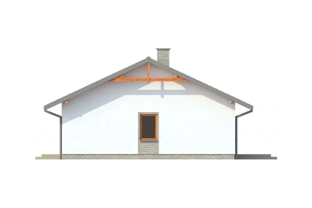 Projekt domu Potycz L-6305, parterowy, niepodpiwniczony, bez garażu-elewacja lewa