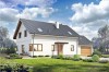 Projekt domu Gerberów 2 L-6612, parterowy z poddaszem użytkowym, garażem , bez podpiwniczenia-kolorystyka wersja 1
