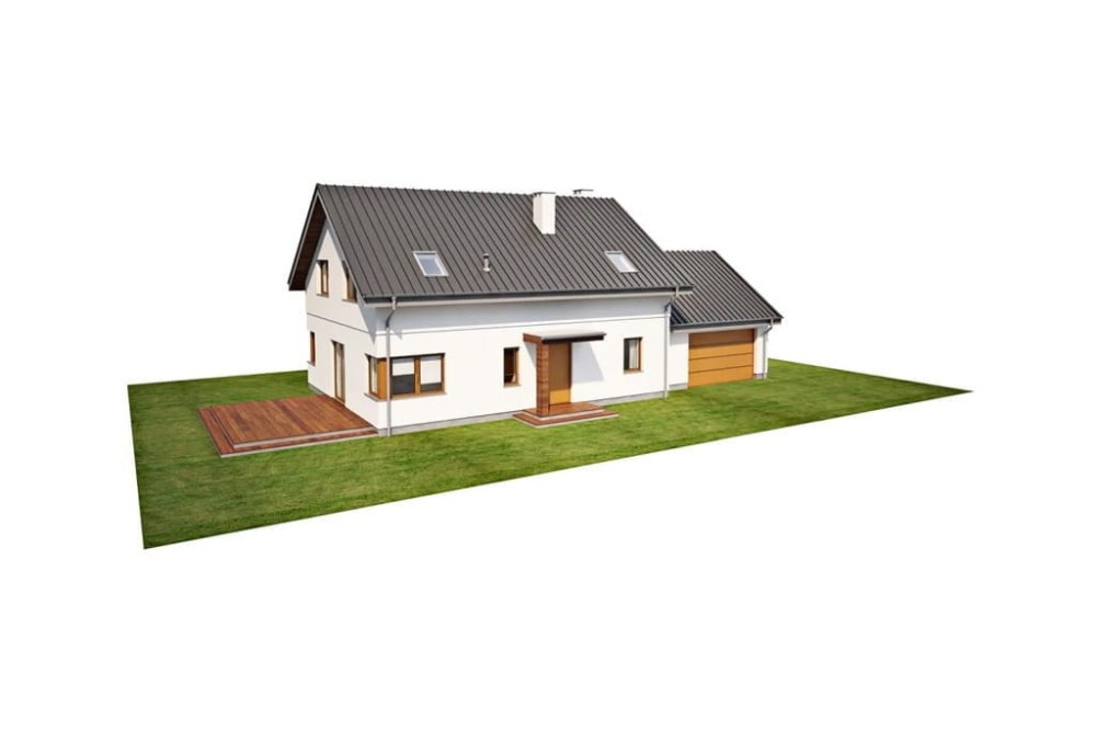 Projekt domu Gerberów 2 L-6612, parterowy z poddaszem użytkowym, garażem , bez podpiwniczenia -model
