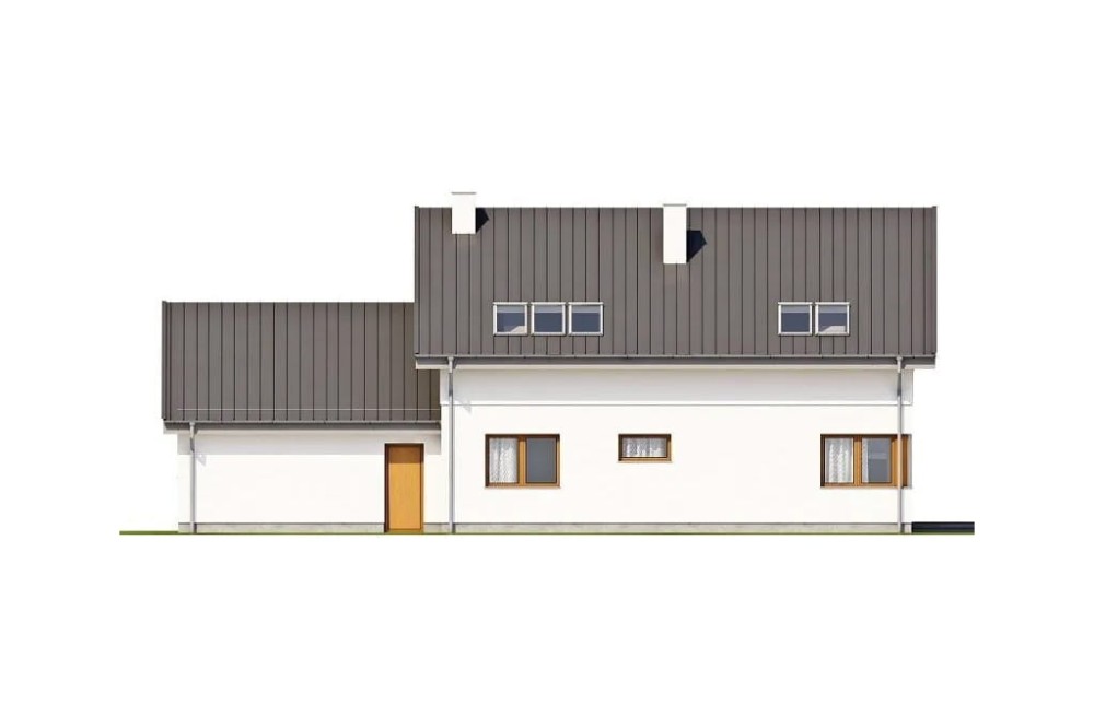 Projekt domu L-6612  - elewacja ogrodowa