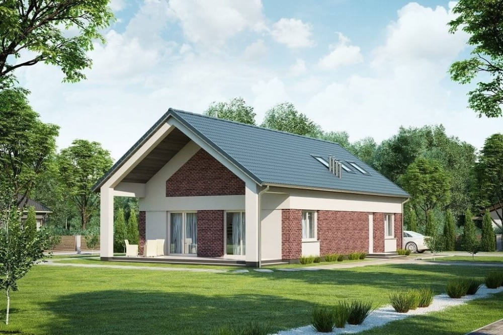 Projekt domu DM-6638  - wykończenie elewacji