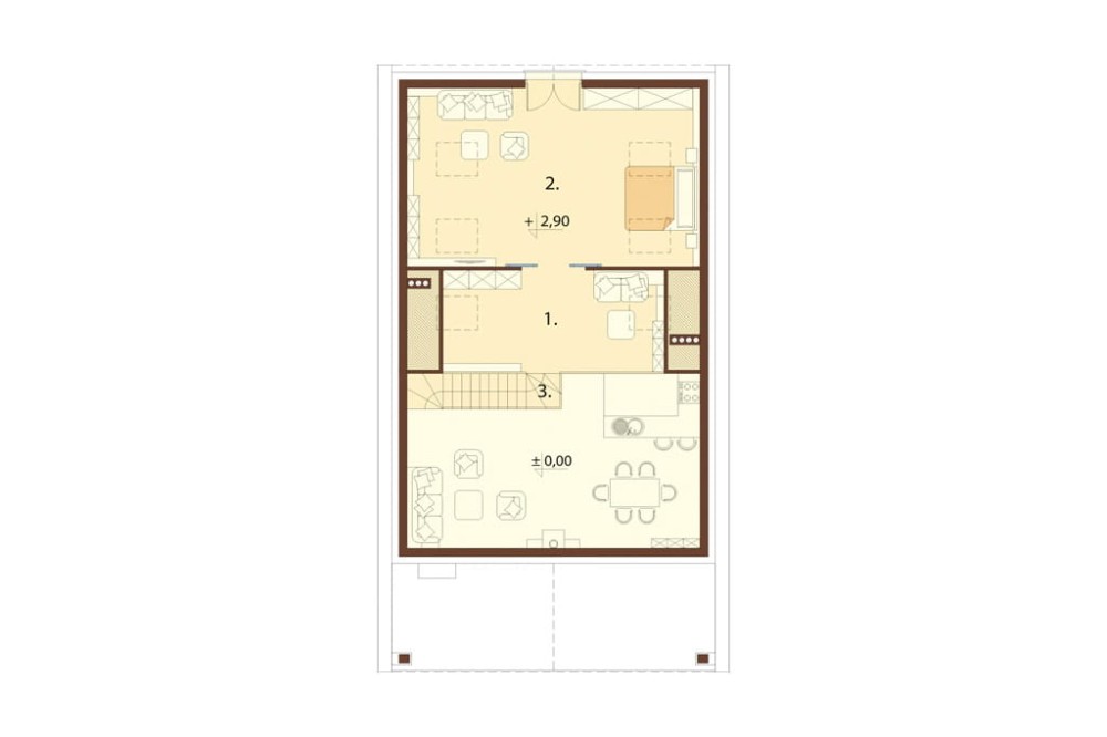 Projekt domu DM-6638  - rzut poddasza