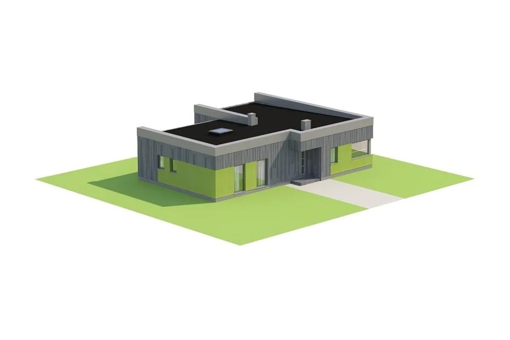 Projekt domu Ader DM-6701,parterowy, niepodpiwniczony, bez garażu, jednorodzinny - model