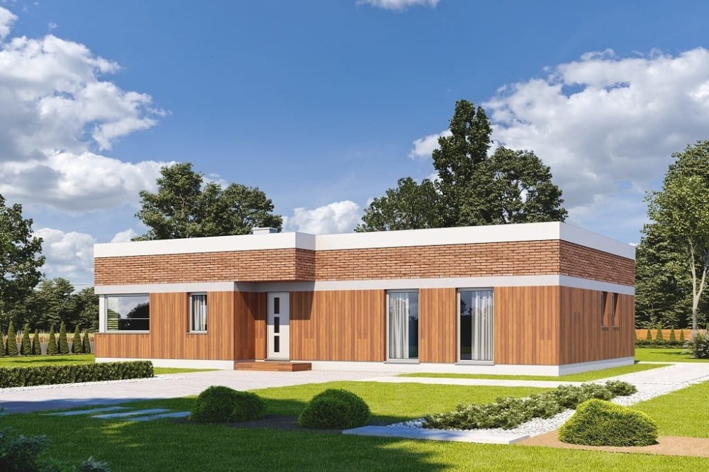 Projekt domu Ader 2 L-6701, parterowy, niepodpiwniczony, bez garażu - wizualizacja elewacji
