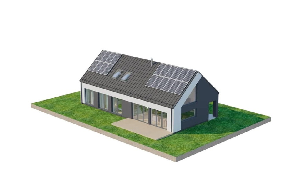 Projekt domu Bellaria DM-6705, parterowy z antresolą, bez garażu, bez podpiwniczenia - model