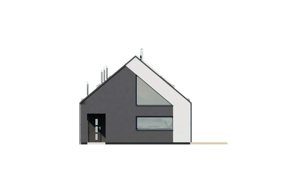Projekt domu L-6705  - elewacja frontowa