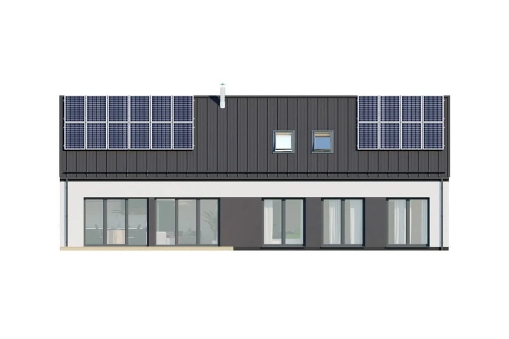 Projekt domu L-6705  - elewacja boczna