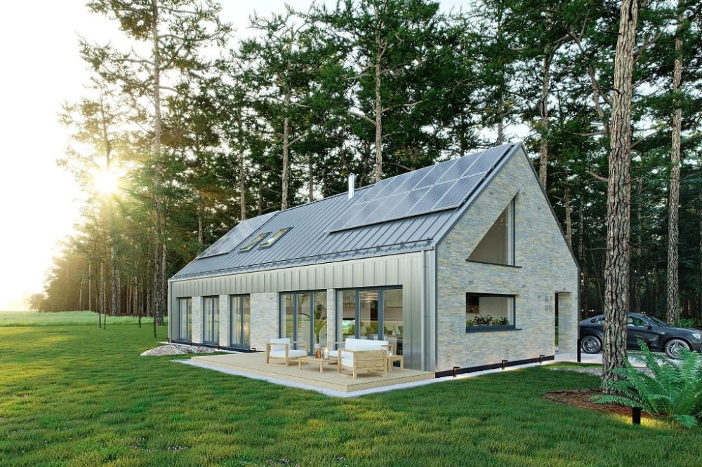 Projekt domu DM-6705  - wykończenie elewacji