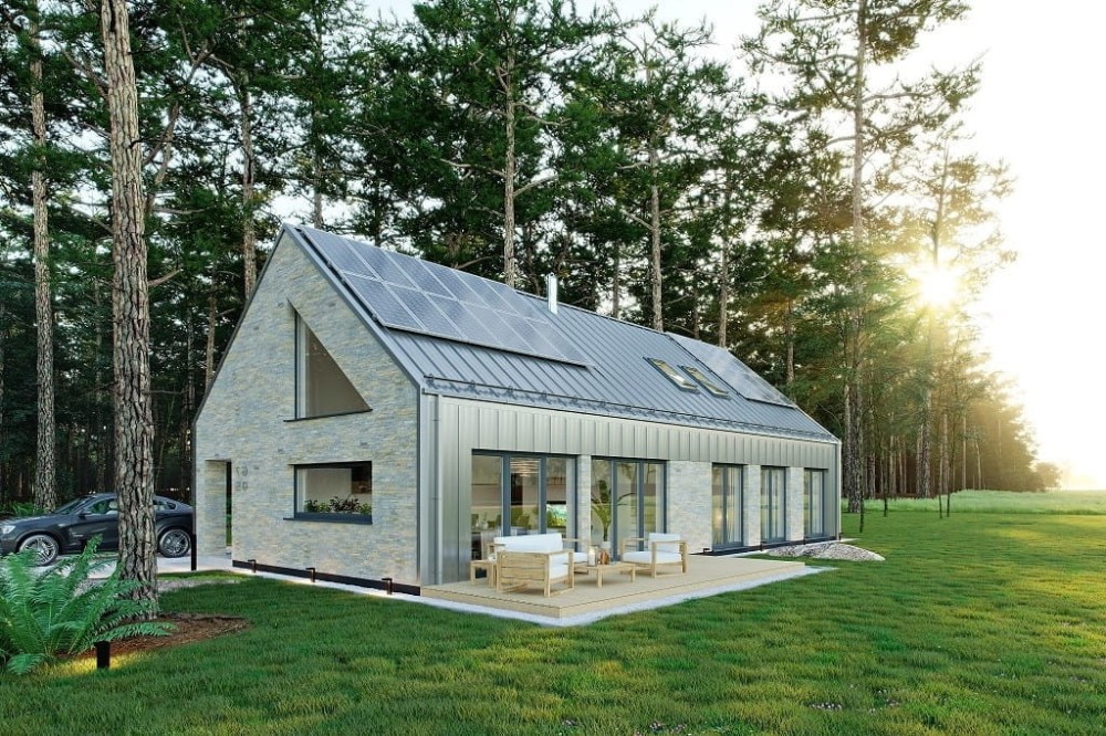 Projekt domu L-6705  - wykończenie elewacji