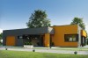 Projekt domu Oliwnik B2 tech. L-6621 B2 , parterowy, z garażem jednostanowiskowym, niepodpiwniczonym -kolorystyka wersja 2