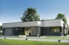 Projekt domu Oliwnik B2 tech. L-6621 B2 , parterowy, z garażem jednostanowiskowym, niepodpiwniczonym -kolorystyka wersja 3