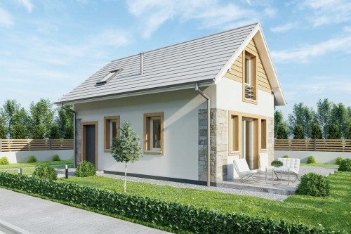 Projekt domu L-6773  - wykończenie elewacji