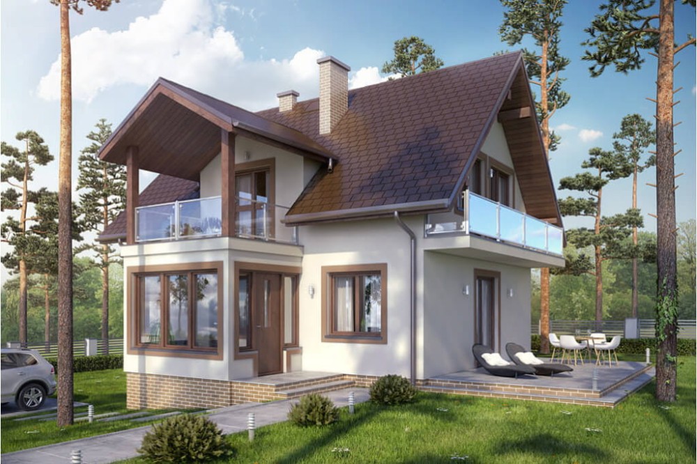 Projekt domu L-6559 - wykończenie elewacji