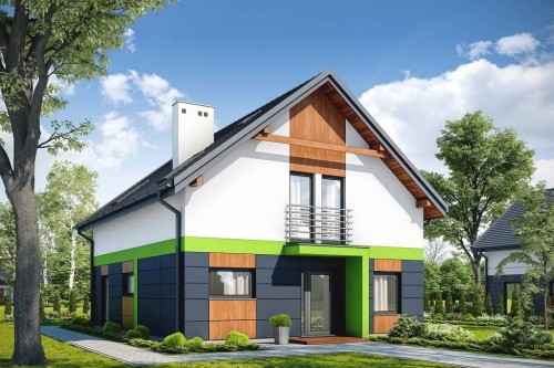 Projekt domu L-6674  - wykończenie elewacji