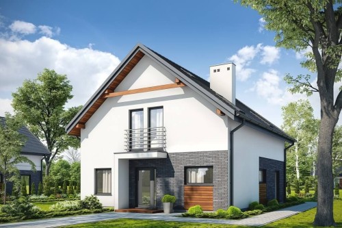 Projekt domu DM-6674  - wykończenie elewacji
