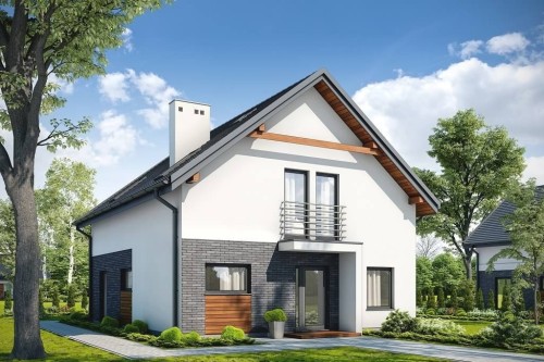 Projekt domu L-6674  - wykończenie elewacji