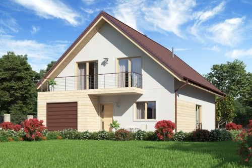 Projekt domu L-6623 - wykończenie elewacji