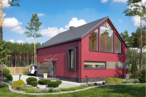 Projekt domu L-6562  - wykończenie elewacji